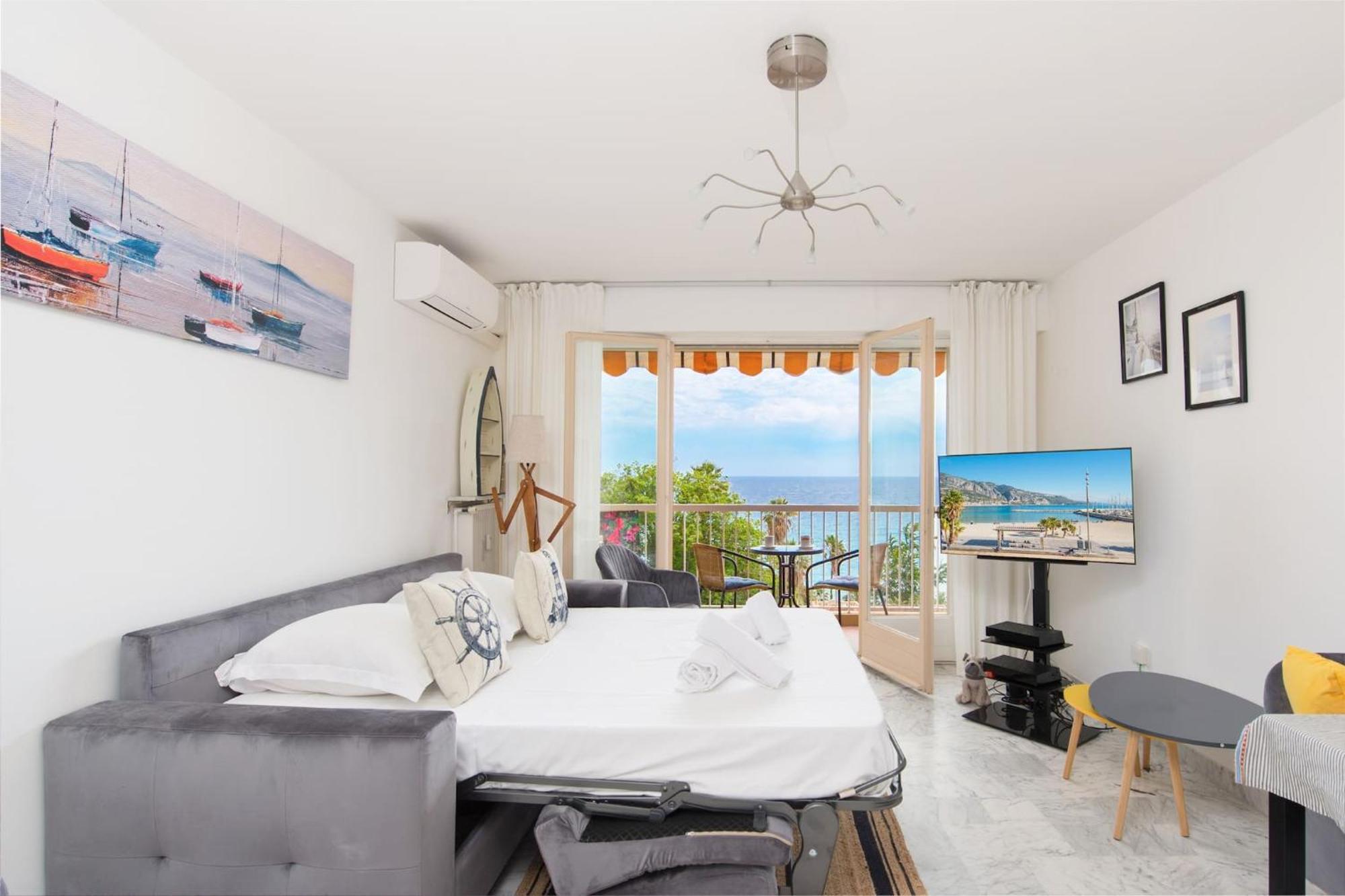 Vina Del Mare, Vue Mer, Terrasse Menton Exterior foto